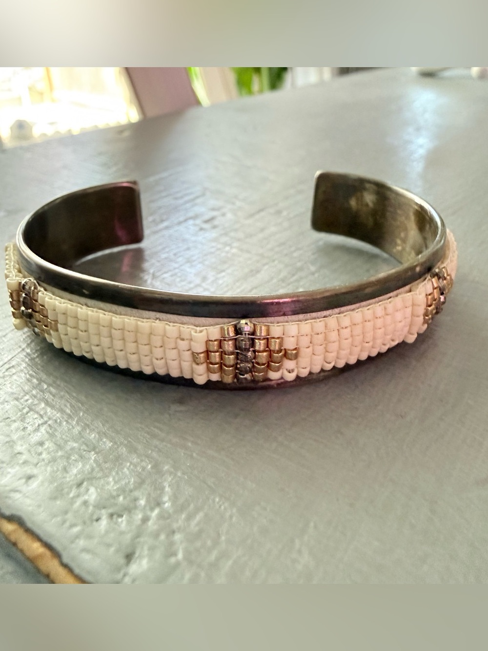 Chan Luu 925 Sterling Silver Beaded Cuff Bracelet